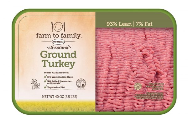 Butterball Farm to Family Ground Turkey, 2.5 lbs.