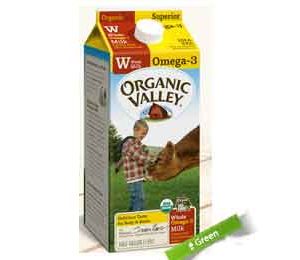 Organic Valley Omega-3 Whole Milk, Ultra Pasteurized, Half Gallon.