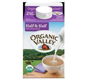 Organic Valley Half and Half, Pint