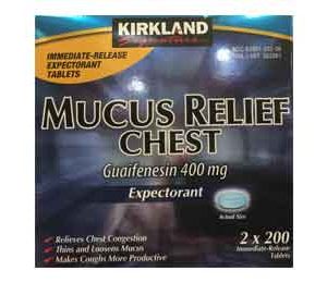 Kirkland Signature Mucus Relief Chest 2 x 200 ct