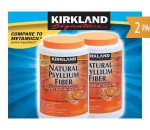 Kirkland Signature Natural Psyllium Fiber, Sugar free, 2 x 180 Doses each