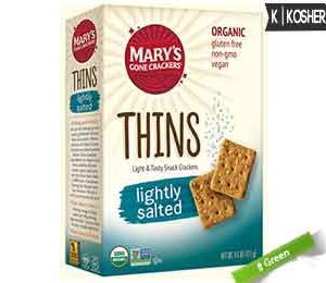 Mary's Gone Crackers Organic Thins, lightly salted, 4.5 oz