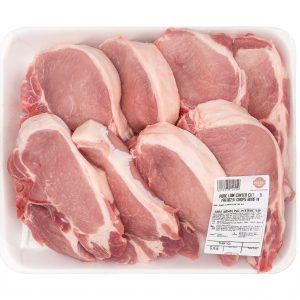 Wellsley Farms Fresh Bone-In Pork Loin Chop Center Cut, 4.75-5.25 lb
