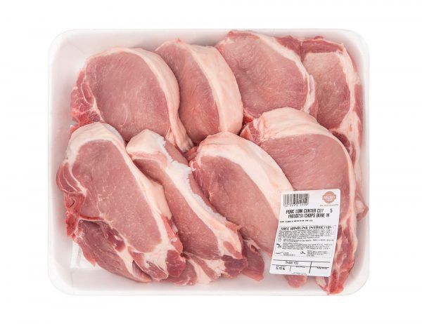 Wellsley Farms Fresh Bone-In Pork Loin Chop Center Cut, 4.75-5.25 lb