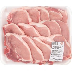 Wellsley Farms Fresh Pork Loin Bone-In Chop Center Cut Thin, 4.75-5.25 lb