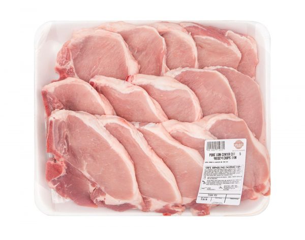 Wellsley Farms Fresh Pork Loin Bone-In Chop Center Cut Thin, 4.75-5.25 lb