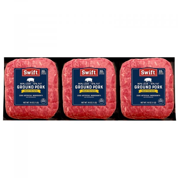 Swift Premium Ground Pork, 3 pk./1 lb.