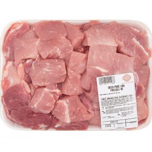 Wellsley Farms Diced Fresh Pork, 3-3.5 lb