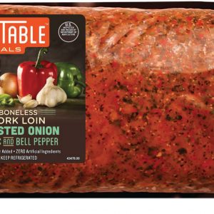 Swift Premium Dry Rubbed Boneless Roasted Onion, Garlic and Bell Pepper Boneless Pork Loin, 2.26-2.8 lb
