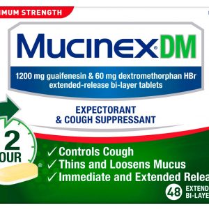 Mucinex DM Maximum Strength Expectorant and Cough Suppressant, 48 ct.
