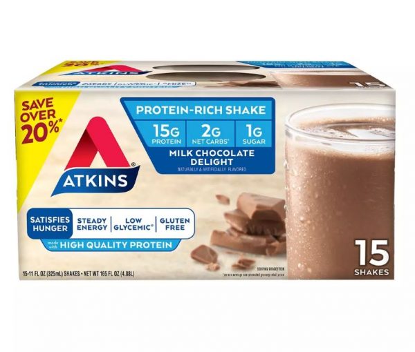 Atkins Milk Chocolate Protein Rich Shake, 15 ct./11 oz.