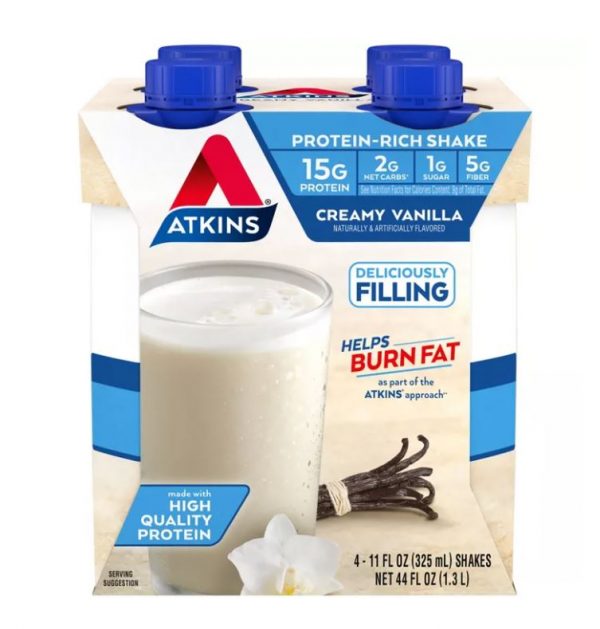 Atkins Nutritional Shake - Creamy Vanilla - 4pk/44 fl oz
