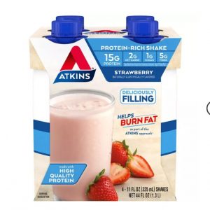Atkins Protein Shake - Strawberry -4pk/44 fl oz