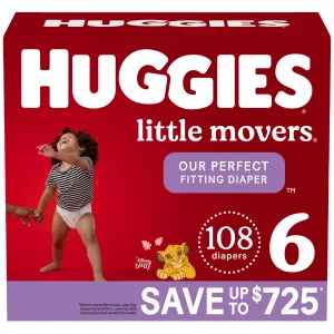 Huggies Little Movers Baby Diapers Size 6 - 108 CT