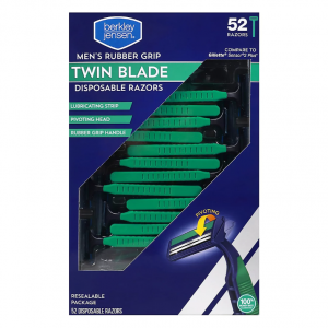 Berkley Jensen Men's Triple Blade Shaving System Handle with 13 Refills