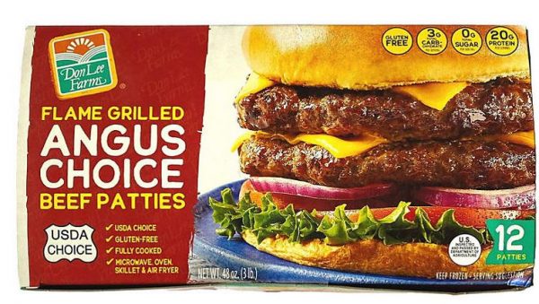 Don Lee Farms Angus Choice Patties 12 4oz, 3lbs