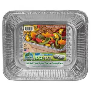 Eco-Foil Half Size Deep Steam Table Pan, 30 ct