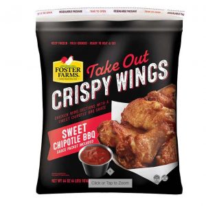 Foster Farms Take Out Crispy Chicken Wings, Sweet Chipotle BBQ, 4 lbs