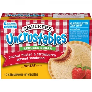 Smucker's Uncrustables Frozen Whole Wheat Peanut Butter & Strawberry Jam Sandwich - 8oz/4ct