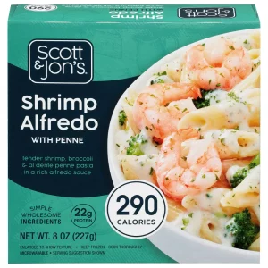Scott & Jon's Frozen Shrimp Alfredo Pasta Bowl - 8oz