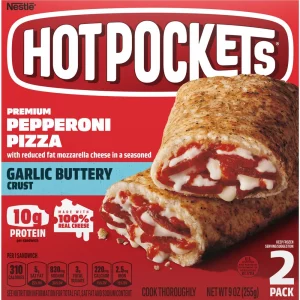Hot Pockets Frozen Garlic Buttery Crust Pepperoni Pizza Sandwiches