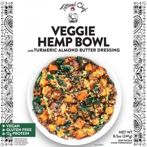 Tattooed Chef Gluten Free and Vegan Frozen Veggie Hemp Bowl - 8.5oz