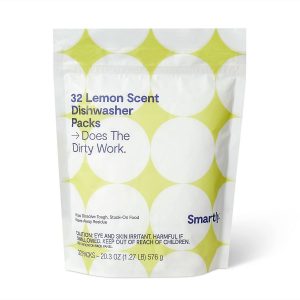 Smartly Lemon Scent Dishwasher Packs - 32ct