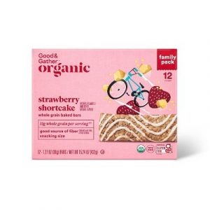Good & Gather Organic Strawberry Shortcake Whole Grain Baked Bar - 12ct