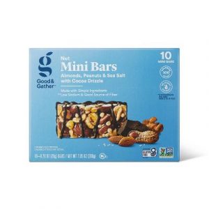 Good & Gather Almond, Peanut and Sea Salt with Cocoa Drizzle Mini Nut Bars - 7.05oz/10ct
