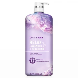 Quiet & Roar Relax Body Wash with Essential Oils - Lavender/Spirulina - 20.2 fl oz