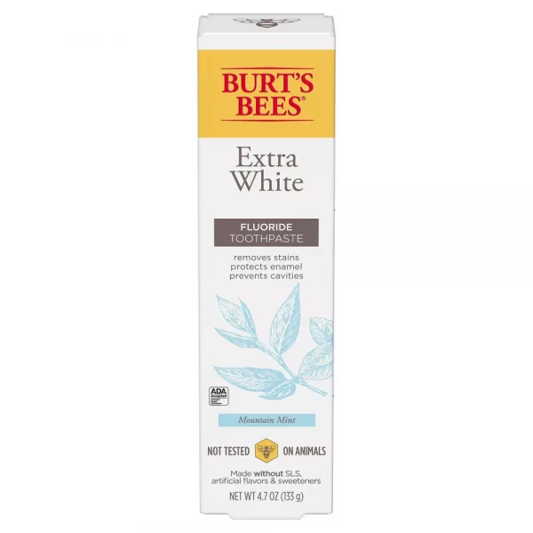 Burt's Bees Extra White Fluoride Natural Toothpaste Mountain Mint - 4.7oz