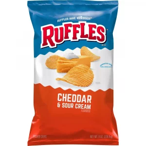 Ruffles Cheddar And Sour Cream Chips - 8oz