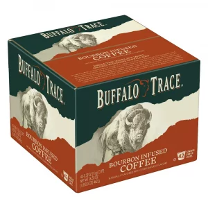 Buffalo Trace Natural Bourbon Infused Coffee, Naturally Flavored, Single Serve Coffee Cups 42 Count