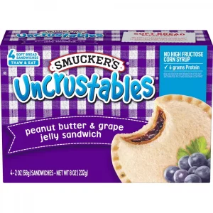 Smucker's Uncrustables Frozen Peanut Butter & Grape Jelly Sandwich