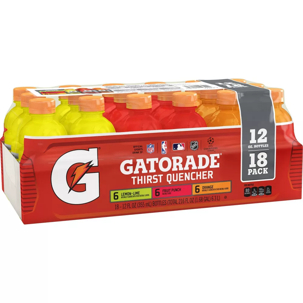 Gatorade Mixed Flavors Sports Drink - 18pk/12 fl oz Bottles