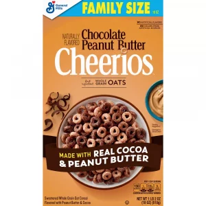 General Mills Cheerios Chocolate Peanut Butter Cereal Family Size - 18oz
