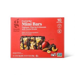 Good & Gather Cashews, Cherry and Almonds with Cocoa Drizzle Mini Fruit & Nut Bars - 7.05oz/10ct