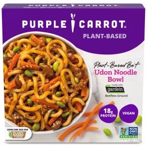 Purple Carrot Vegan Frozen Plant-Based Be'f Udon Noodle Bowl - 10.75oz