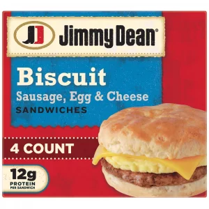 Jimmy Dean Sausage Egg & Cheese Frozen Biscuit Sandwiches - 18.4oz/4ct