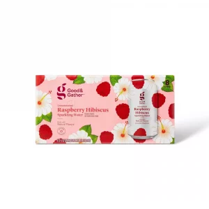 Good & Gather Raspberry Hibiscus Sparkling Water - 8pk/12 fl oz Cans