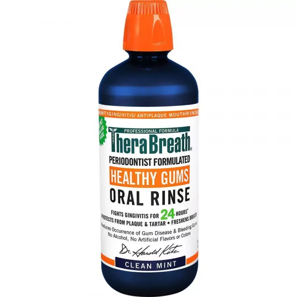TheraBreath Healthy Mouthwash Rinse Mint - 16 fl oz