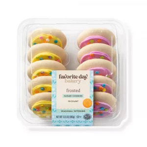 Favorite Day Spring Pink & Yellow Frosted Cookies - 13.5oz/10ct