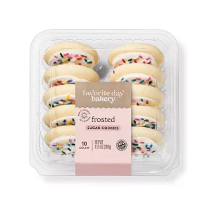 White Frosted Sugar Cookies - 13.5oz/10ct - Favorite Day?