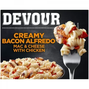 Devour Frozen Creamy Bacon Alfredo Mac & Cheese with Chicken - 10oz