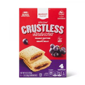 Frozen Peanut Butter and Grape Jelly Crustless Sandwich - 4ct - Market Pantry™