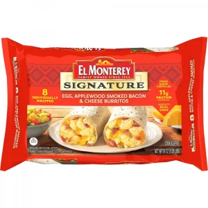 El Monterey Egg & Bacon Frozen Burritos - 36oz/8ct