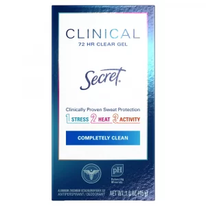 Secret Clinical Strength Antiperspirant & Deodorant Clear Gel - Completely Clean - 1.6oz