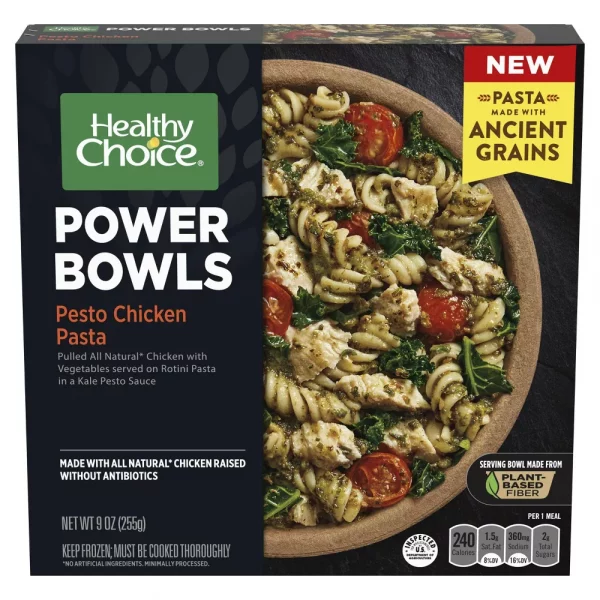 Healthy Choice Frozen Power Bowls Pesto Chicken Pasta - 9oz
