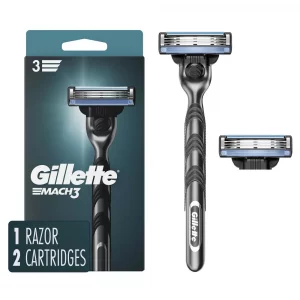 Gillette Mach3 Men's Razor + 2 Razor Blade Refills