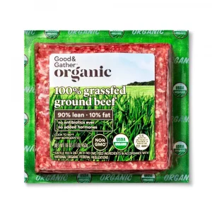 Good & Gather Organic 100% Grassfed 90/10 Ground Beef - 1lb